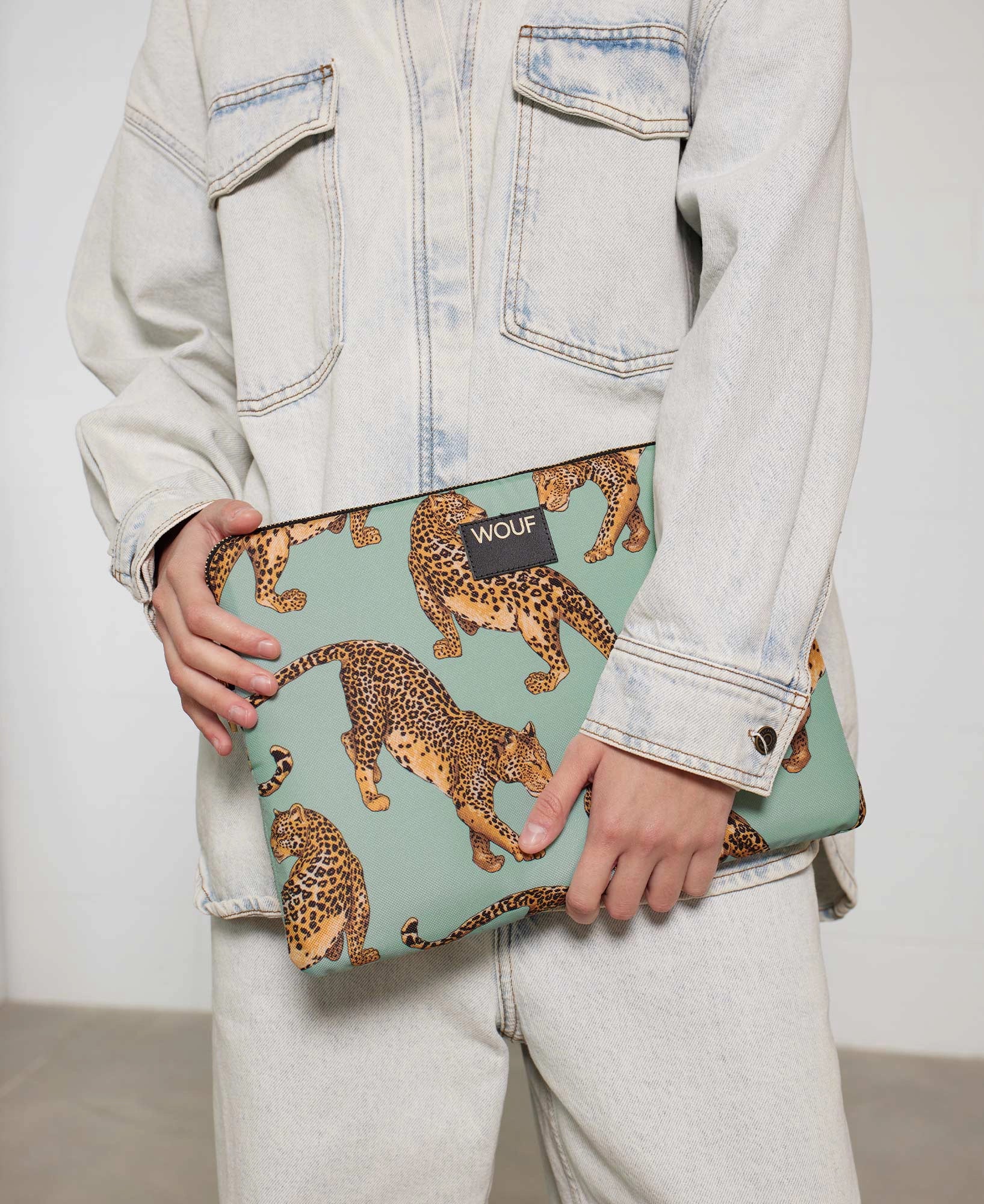 Emerald Leopard Laptop Sleeve 15 & 16 - Image 3